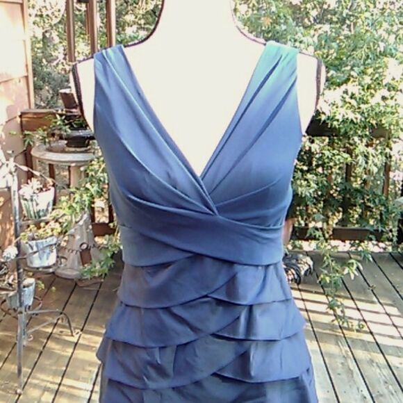 Adrianna Papell Layered Evening Dress - Picture 2 of 12